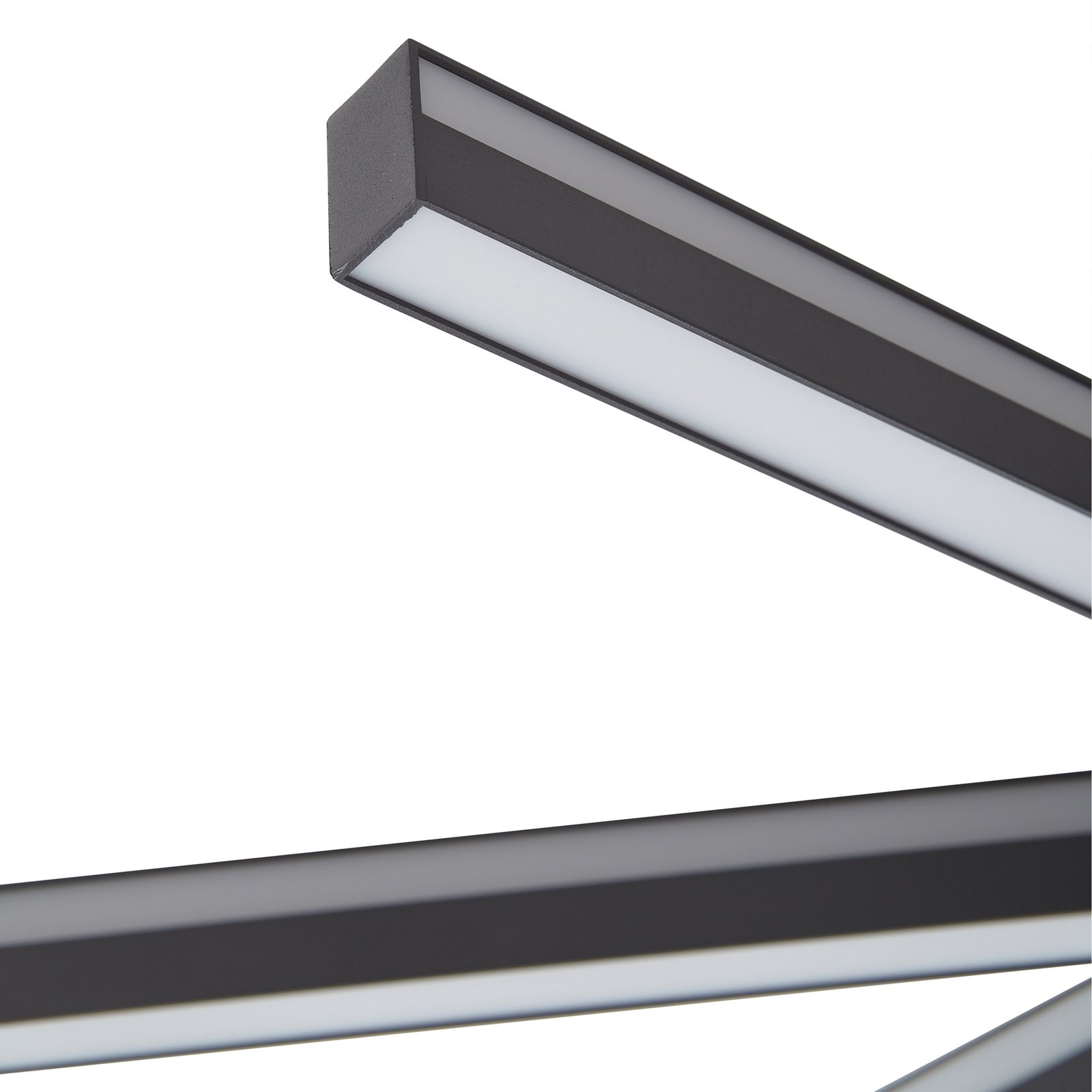 Lucande Smart LED-Deckenleuchte Tjado, Ø70 cm, schwarz, RGBW