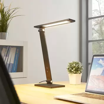 Lindby Lampe de bureau LED Kuno avec Port USB