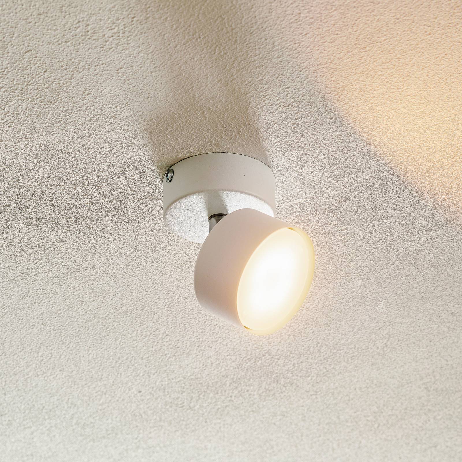 tk lighting spot pour plafond clark à 1 lampe, blanc