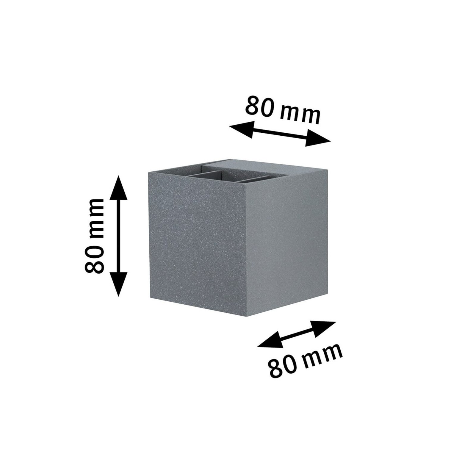 Cybo Außenwandleuchte 8x8 cm Grau 2.700 K - Paulmann