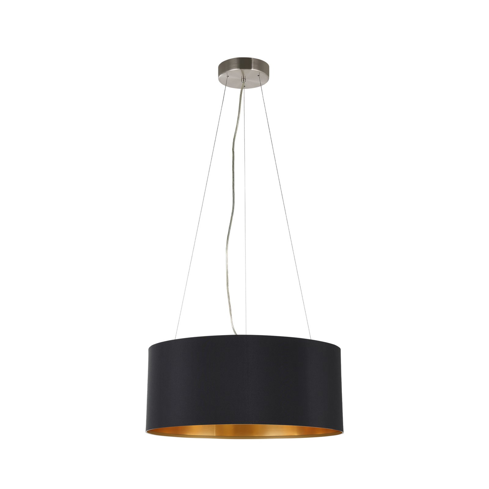 Lecio - black-gold fabric hanging light