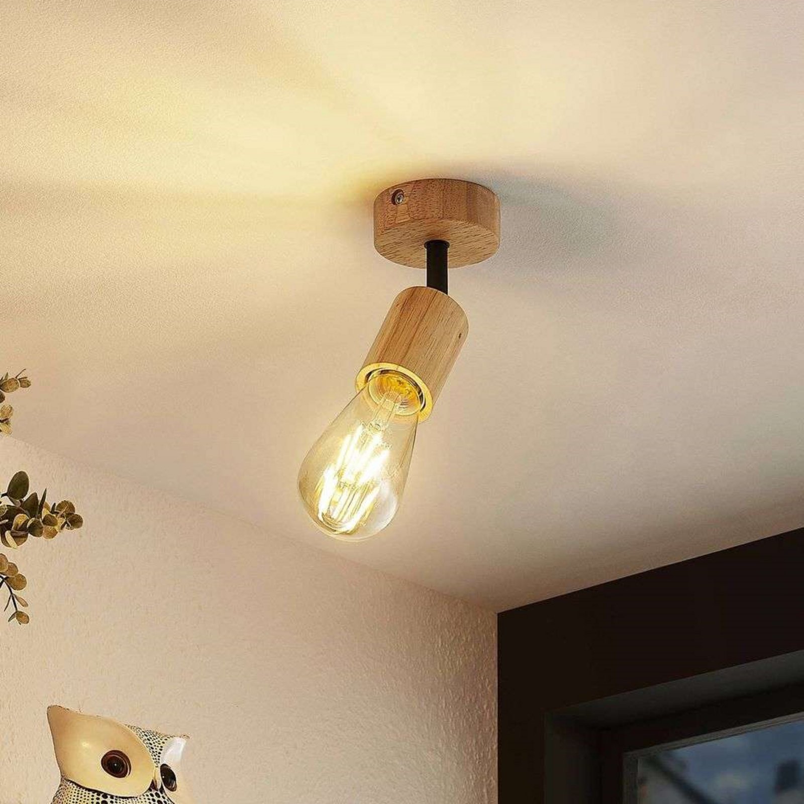 Magniva Aplique de Pared/Lámparas de Techo Wood - Lindby