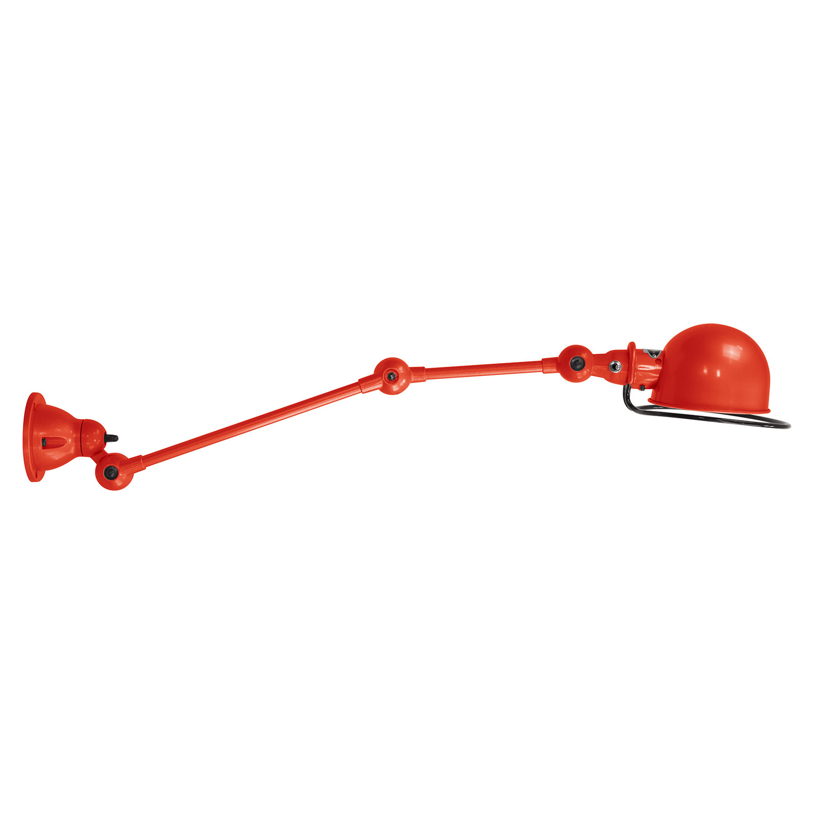 JIELDÉ Jieldé Loft D4251 wall light articulated arm red, for Living / Dining Room, aluminium, steel, E27, 60 W, energy efficiency: A++