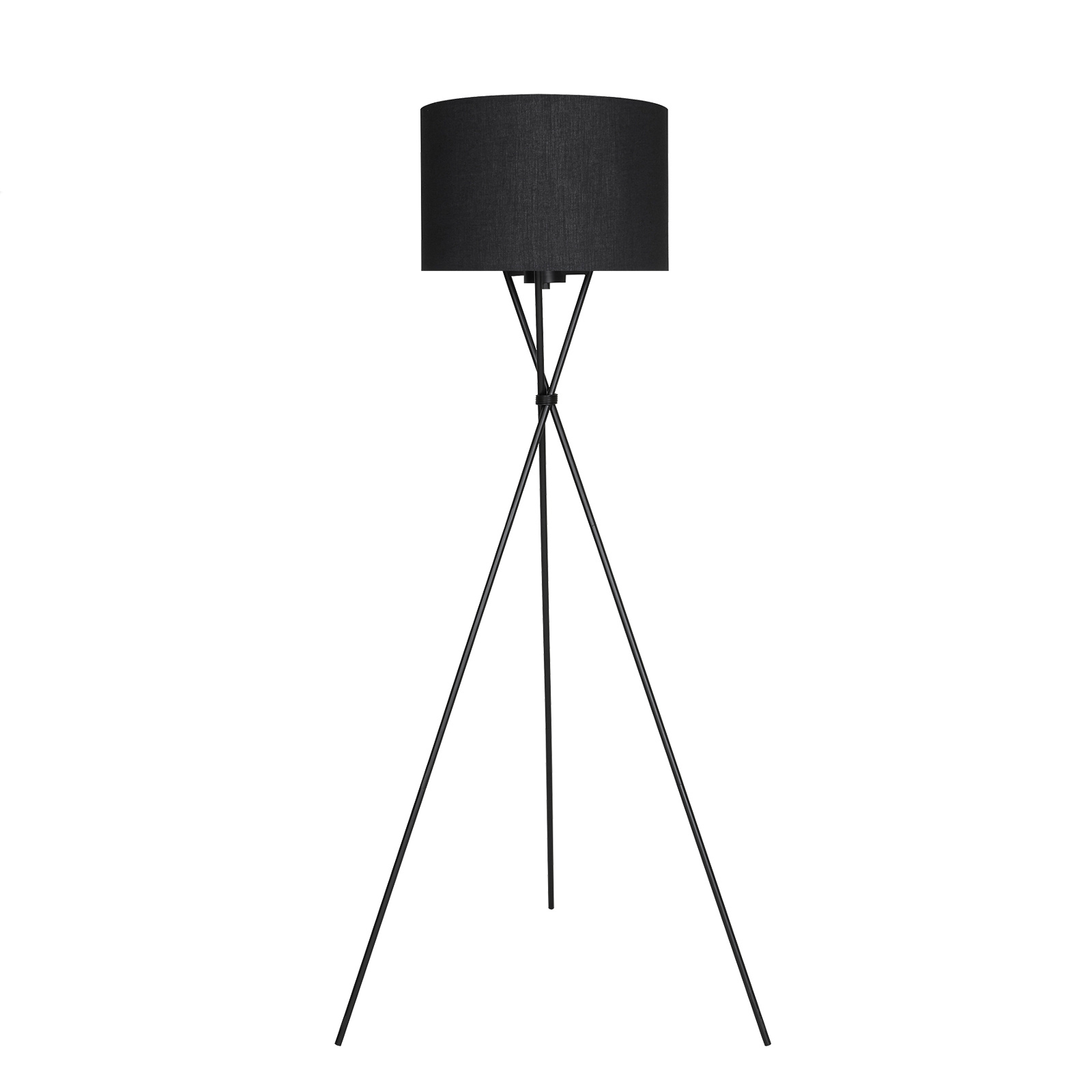 Lampadaire 1382-015, trépied abat-jour tissu