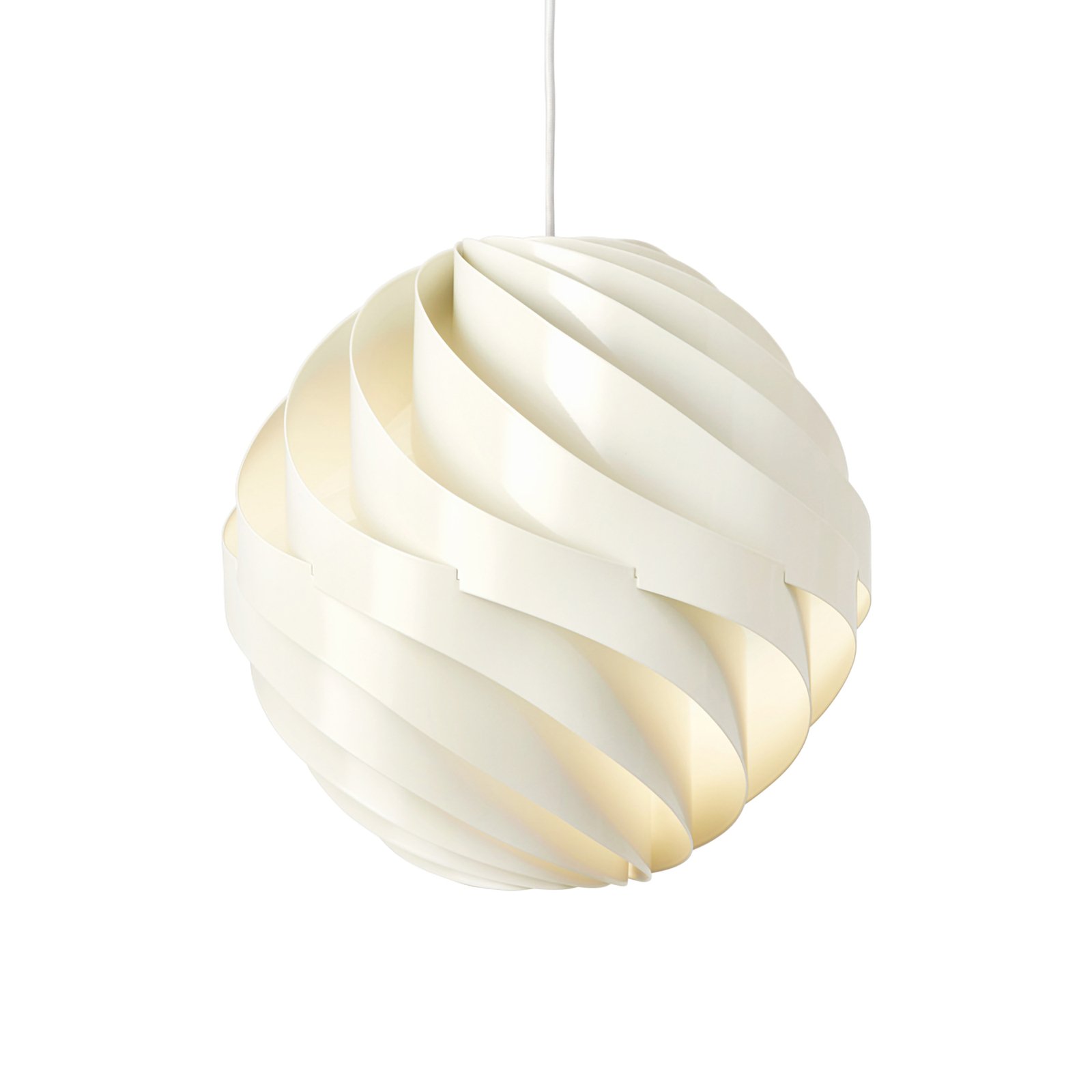 Turbo Pendelleuchte Ø36 Glossy Alabaster White/White - GUBI