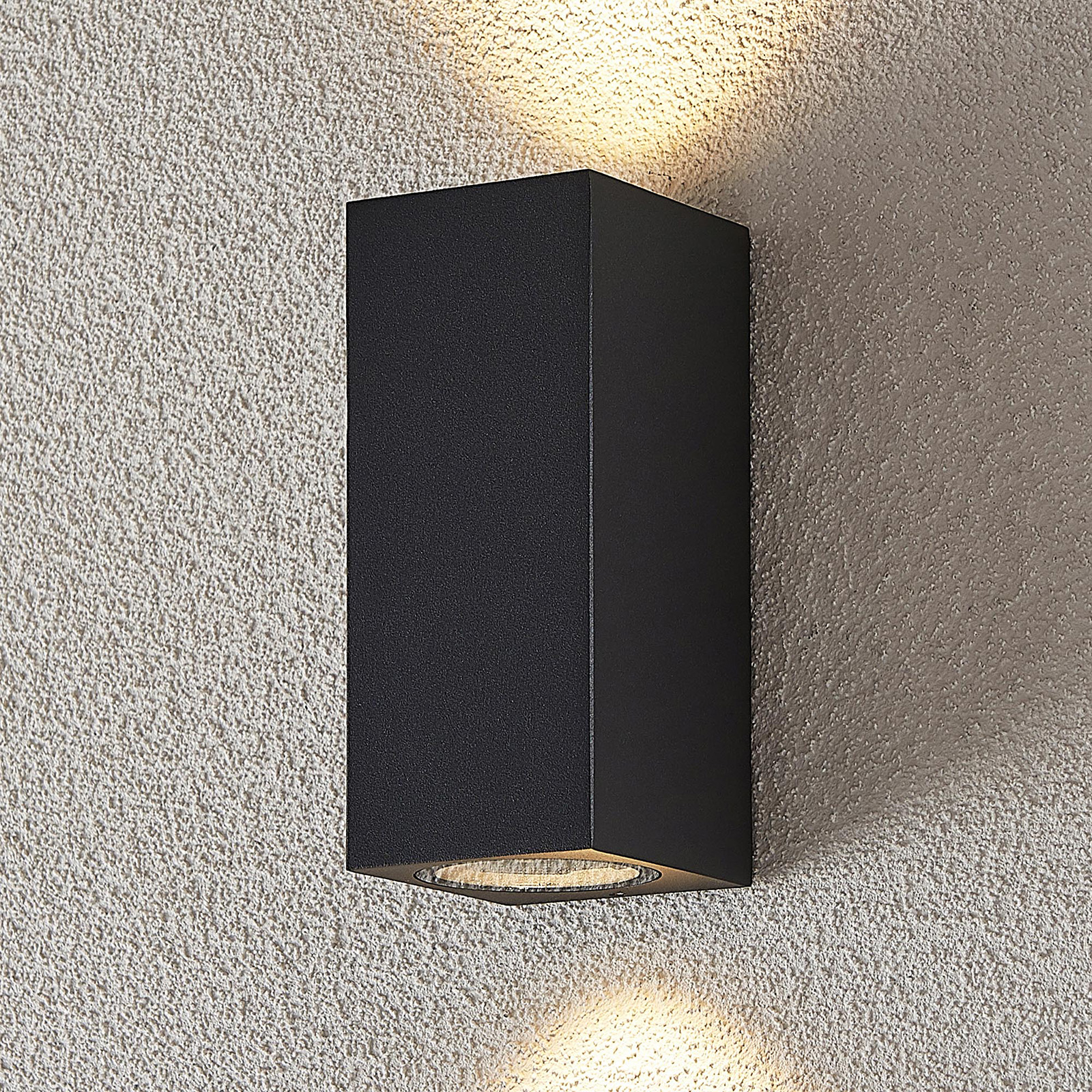 Projetor de parede exterior Lavina 2 luzes GU10 cinzento escuro 4 unidades
