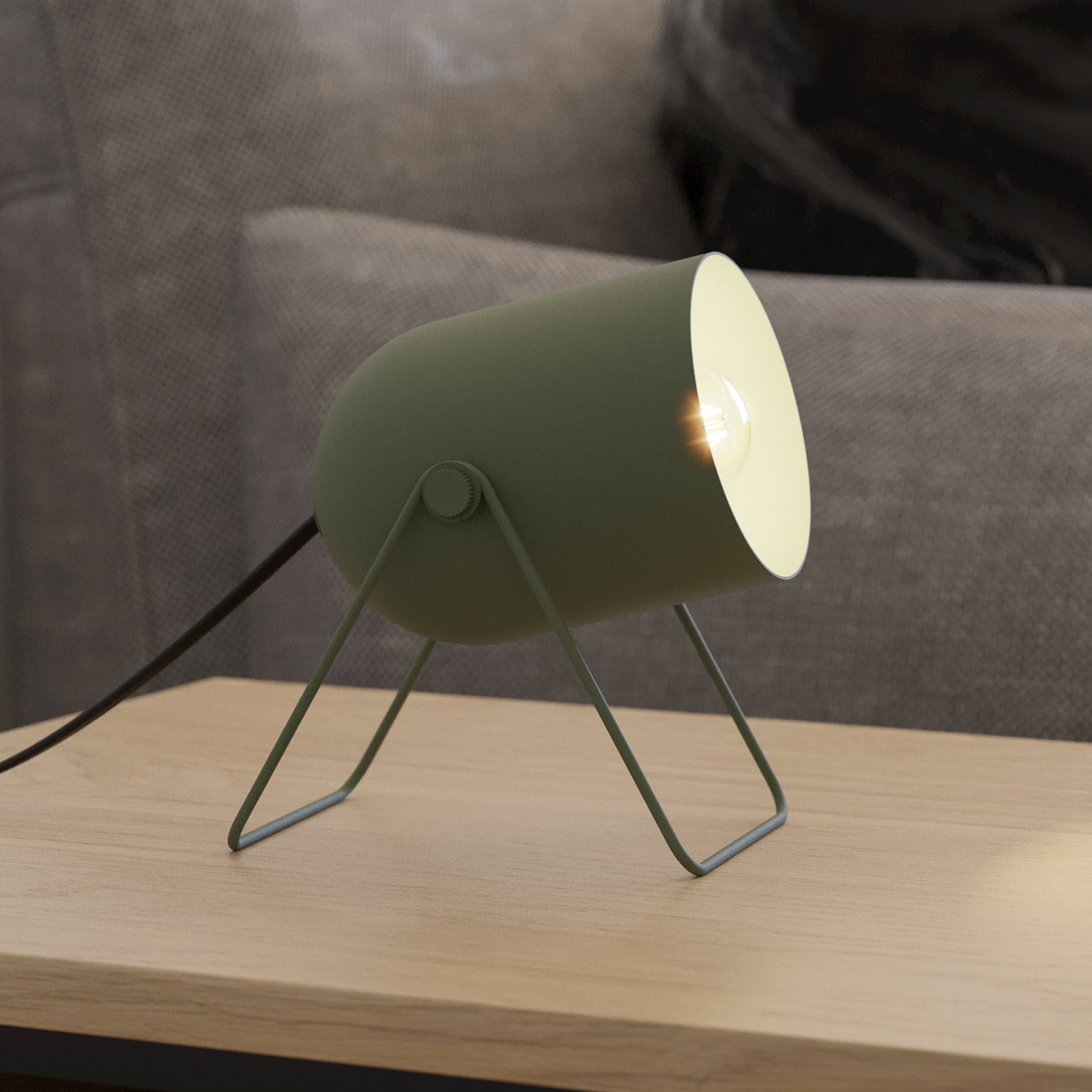 EGLO Lampa de masă Tilston verde închis înălțime 15 cm oțel E14 - Camera de zi / sufragerie - Metal
