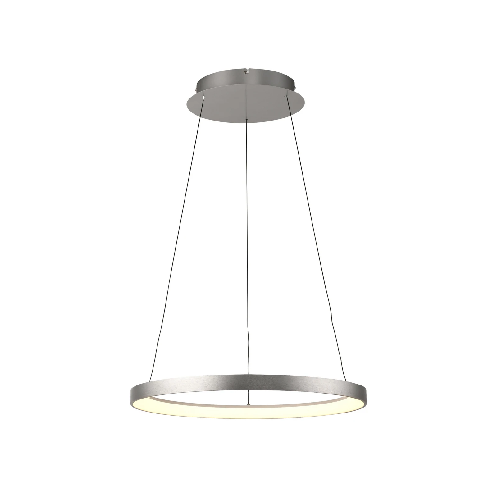 Paul Neuhaus LED viseća lampa Hoop, u boji aluminija, Ø 57 cm, prigušiva