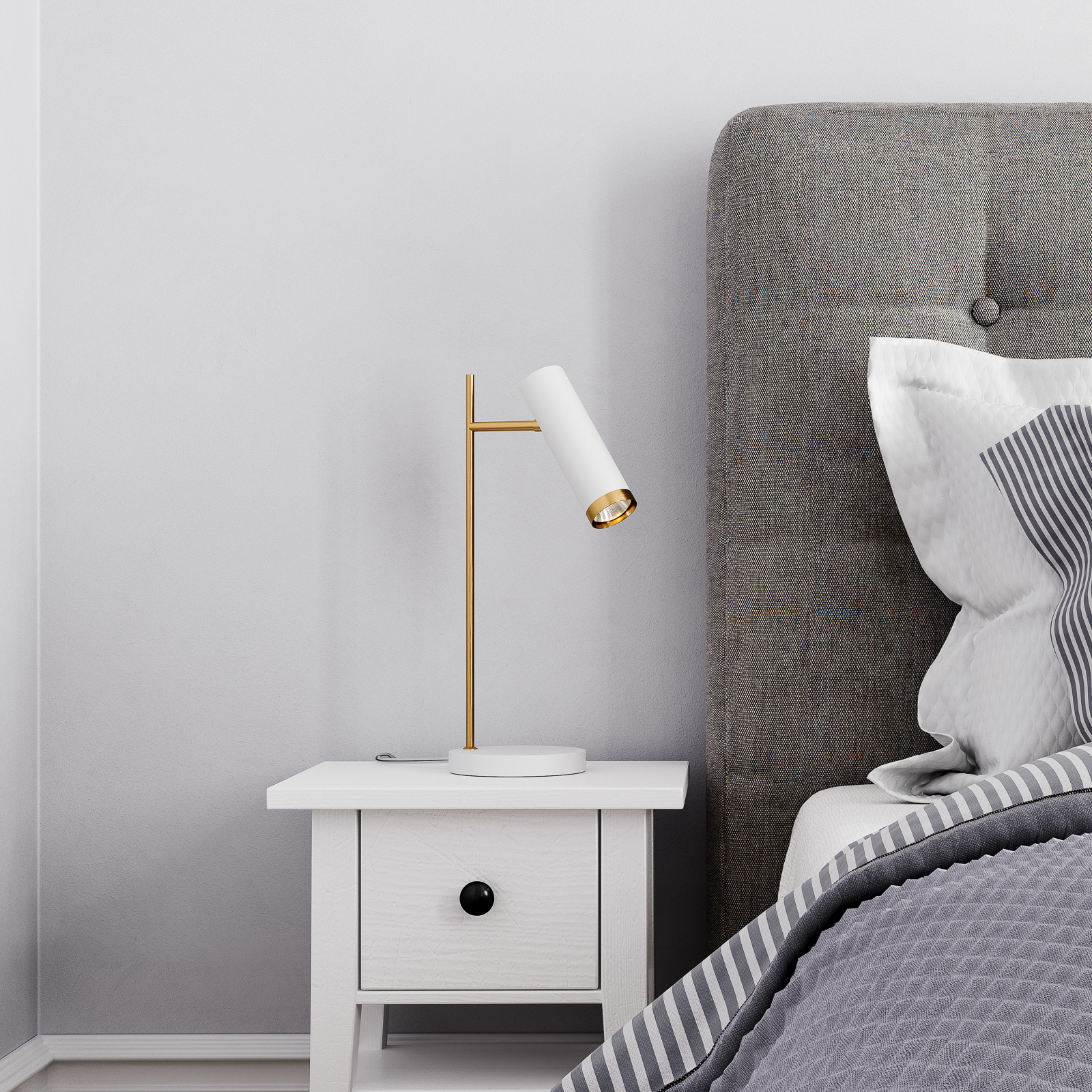 By Rydéns Puls table lamp as a spotlight, for Living / Dining Room, metal, GU10, 5 W, energy efficiency: A++, W: 16.5 cm, H: 49 cm