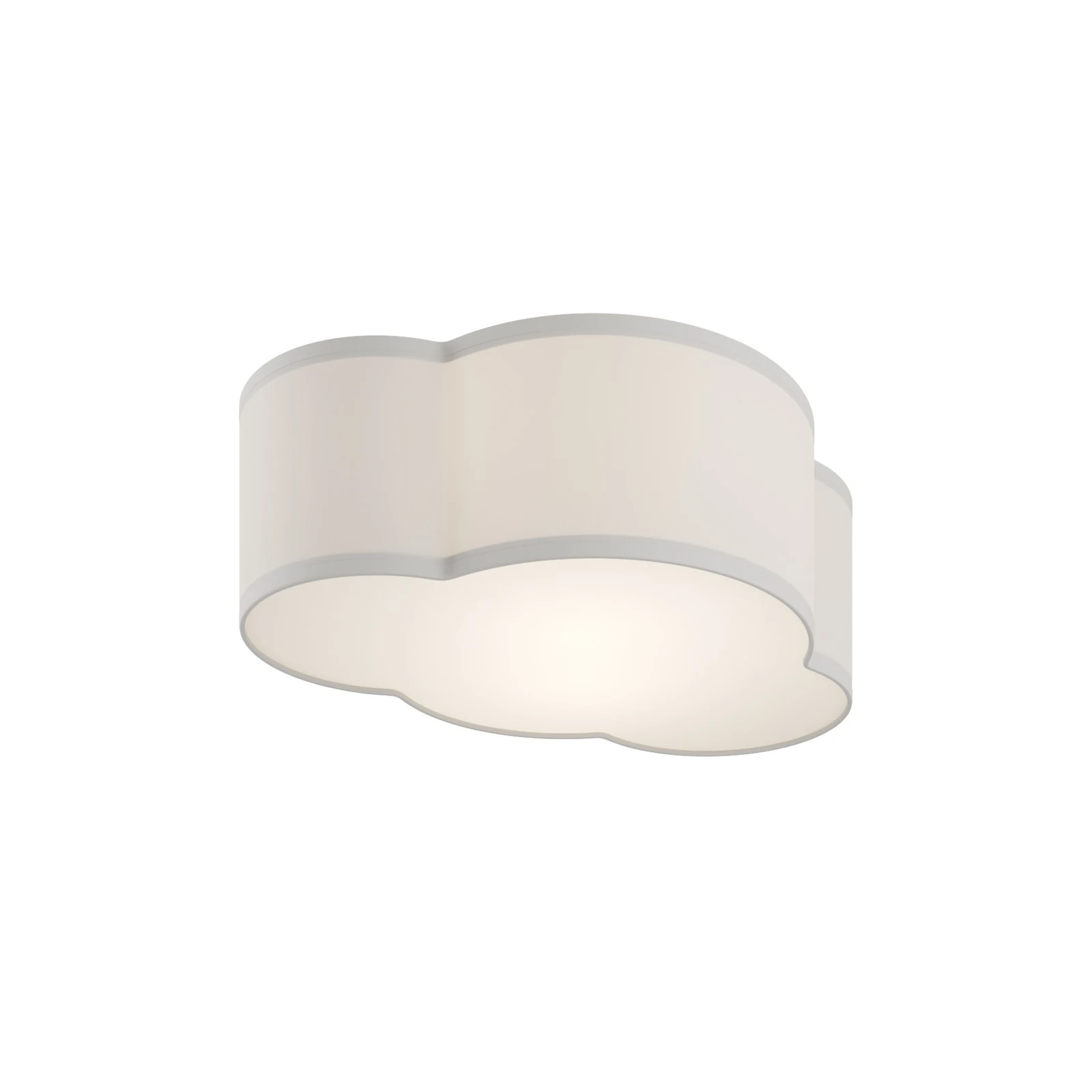 Plafón Cloud de tela, longitud 41 cm, gris