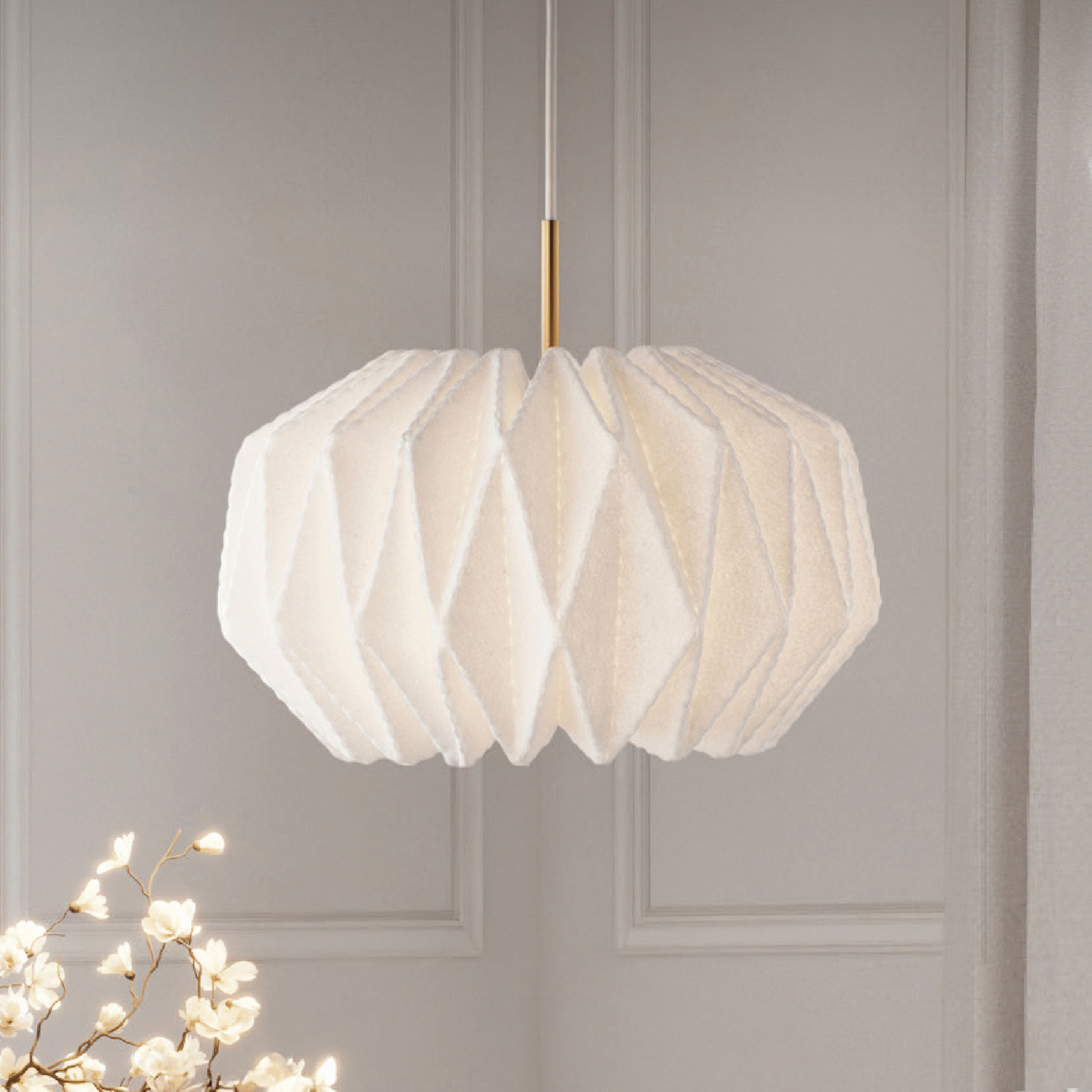 LE KLINT Hängeleuchte Softly Pleated I, Ø 42 cm, weiß, Filz