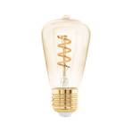 E27 LED bulb 4W ST48 2,000K Filament amber dimmable