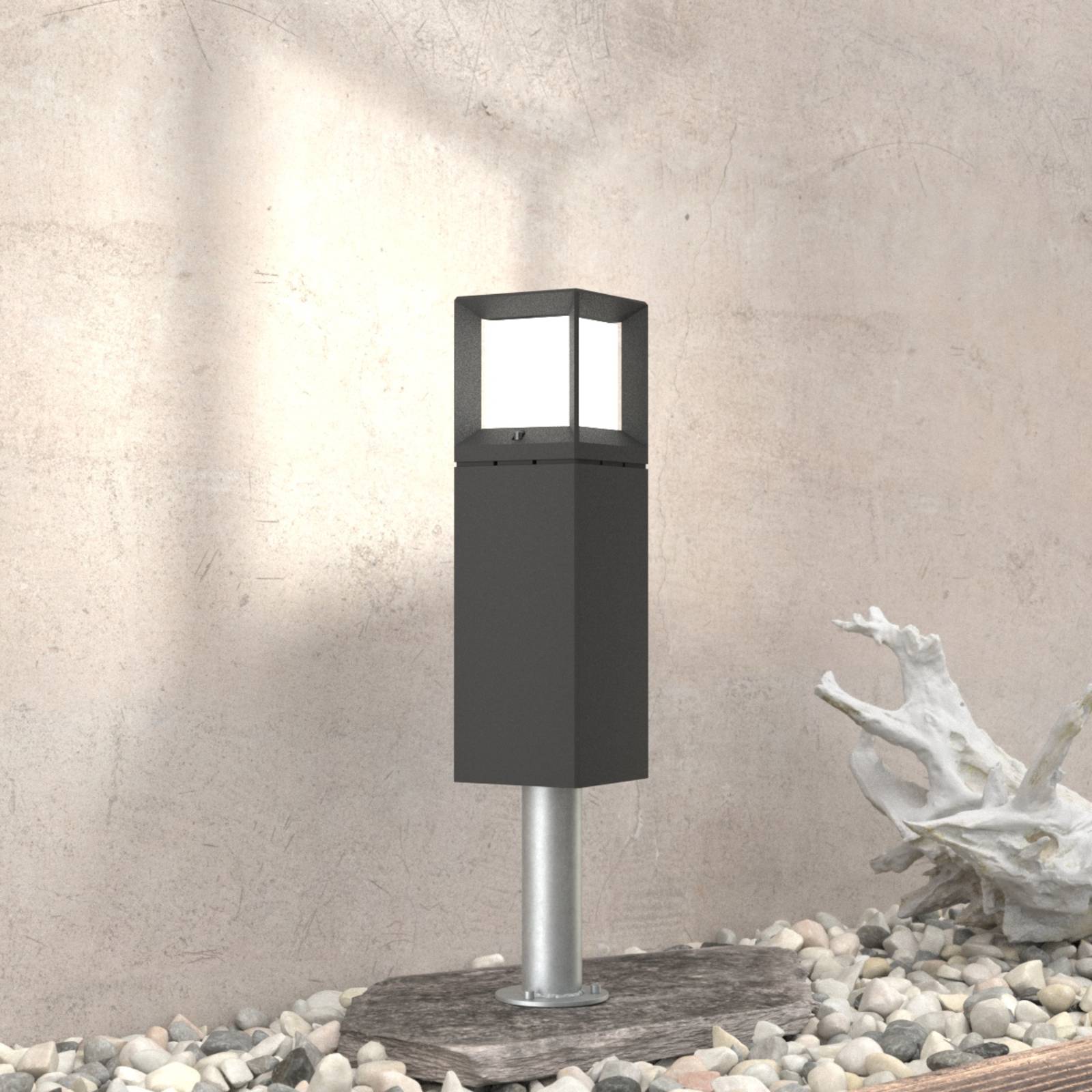 BEGA 84604 - LED pillar light in graphite, 3,000 K | Lights.co.uk