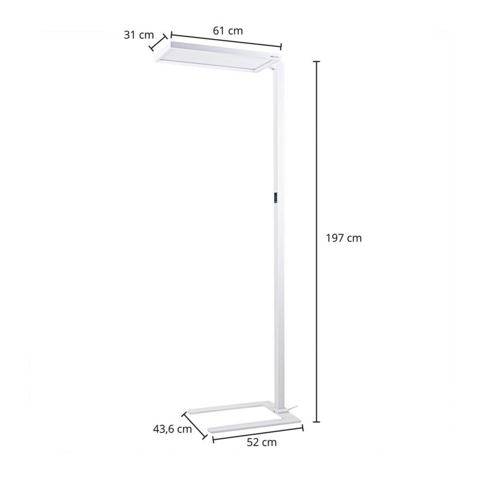 Nelus LED Lampadar w/Sensor White - Arcchio