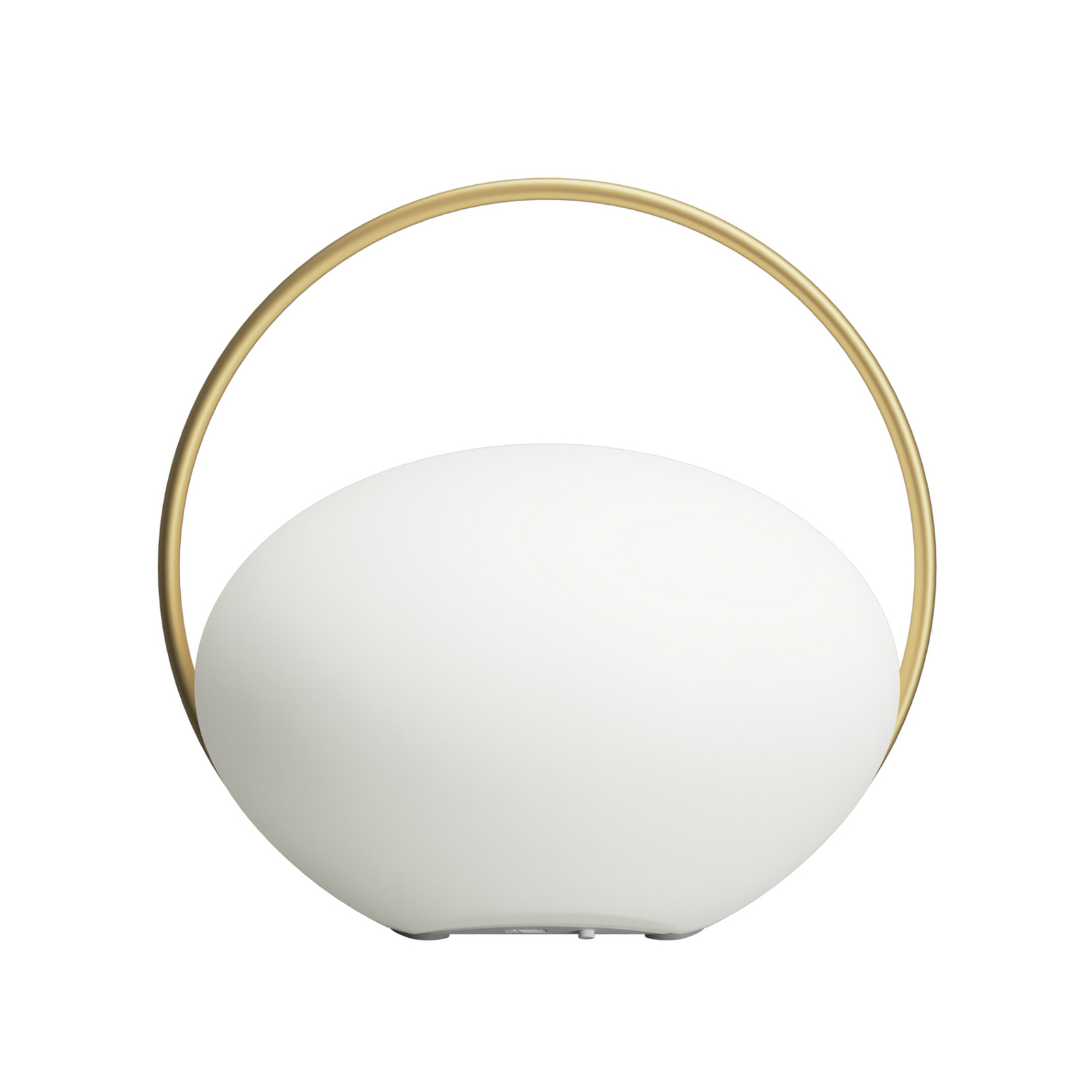 Orbit LED rechargeable table lamp, white/brass, IP44 CCT - UMAGE