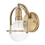 Somerset wall light, one-bulb, brass