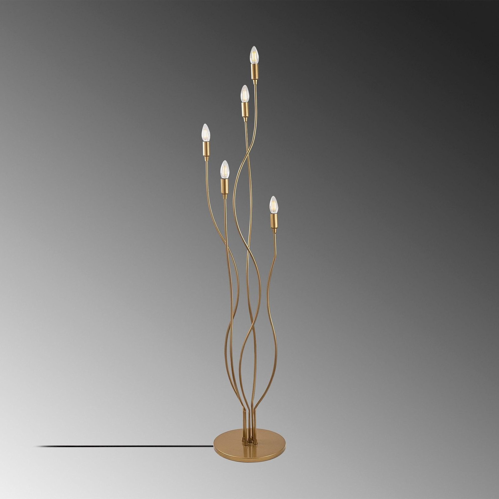 Floor lamp Bonibon 13237 gold-coloured metal height 160 cm 5-bulb.