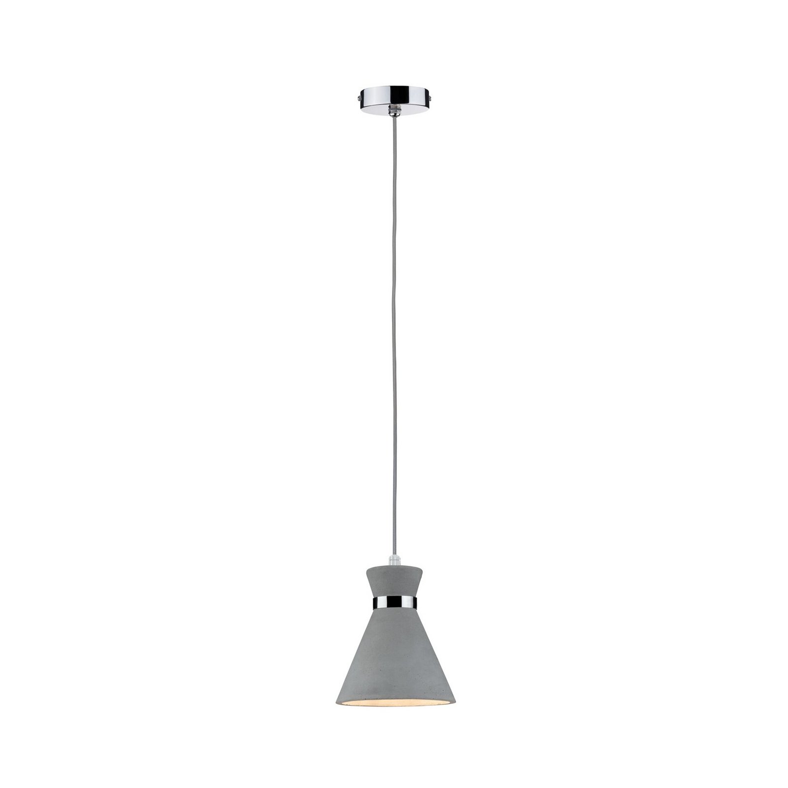 Verve pendant light IP44 dimmable Grey/Chrome - Paulmann