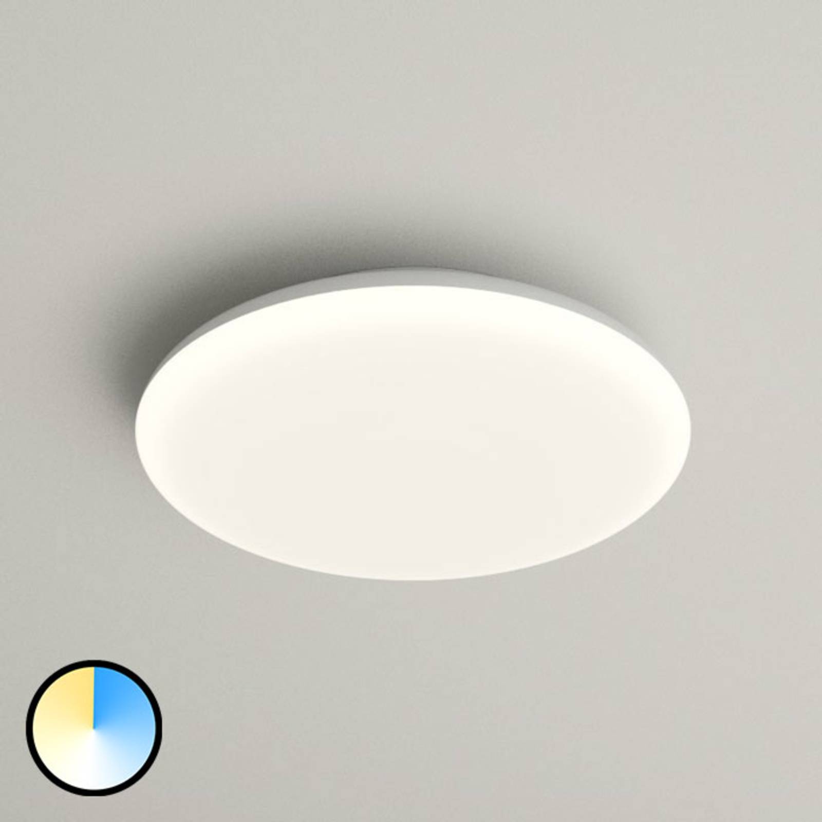 Arcchio LED stropní svítidlo Azra, bílé, kulaté, IP54
