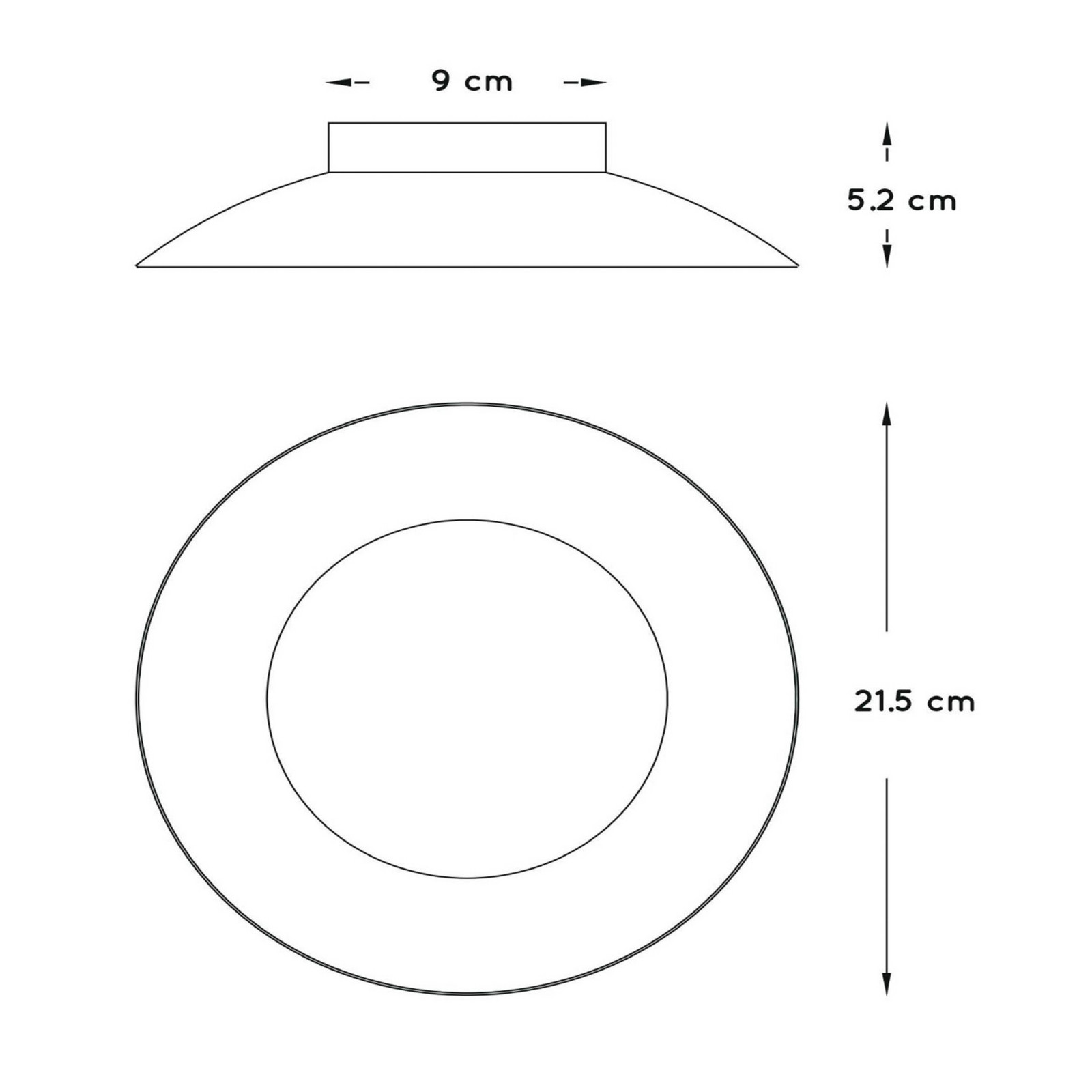 Lucide Plafonieră LED Foskal alamă Ø 215 cm - Camera de zi / sufragerie - modern - alamă mată - Metal