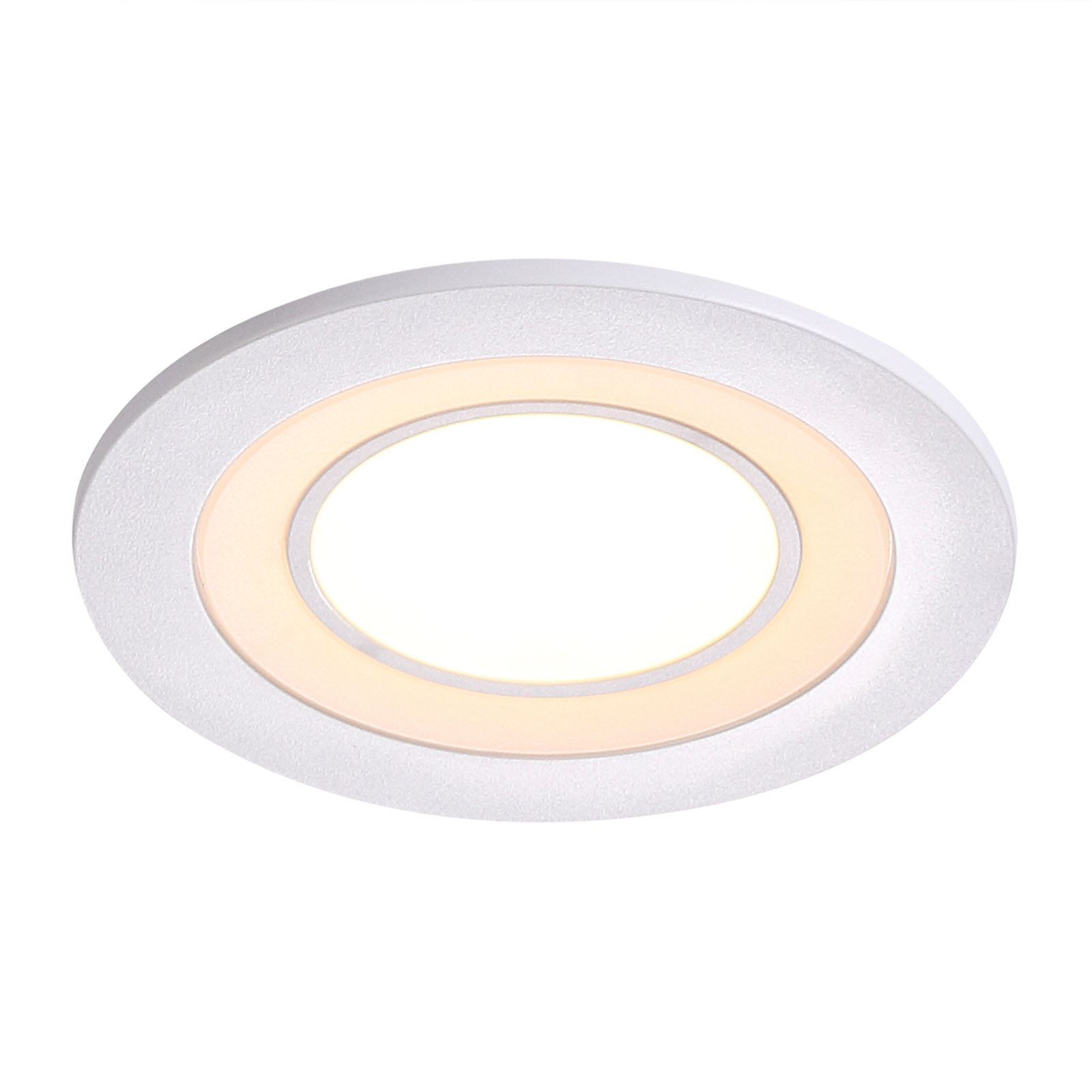 LED-Deckeneinbauleuchte Clyde, warmweiß, Ø 8 cm