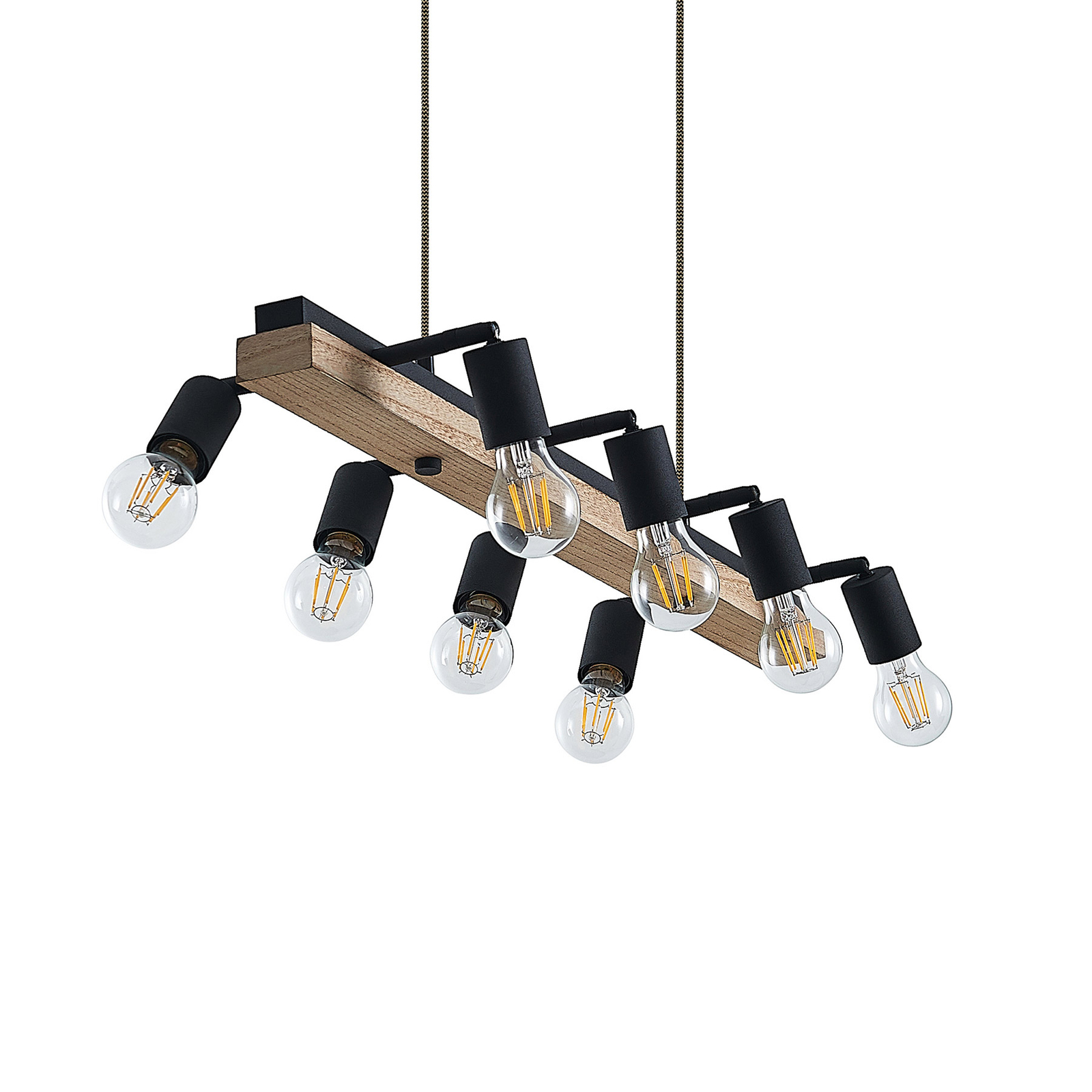 Lindby Morleen - hengelampe, 8-lk., lyst tre