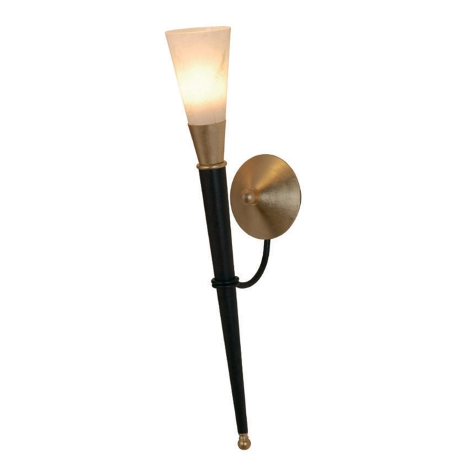 kimplante Stejl vidne STELLA fakkellampe med bladgulddekoration 60 cm | Lampegiganten.dk
