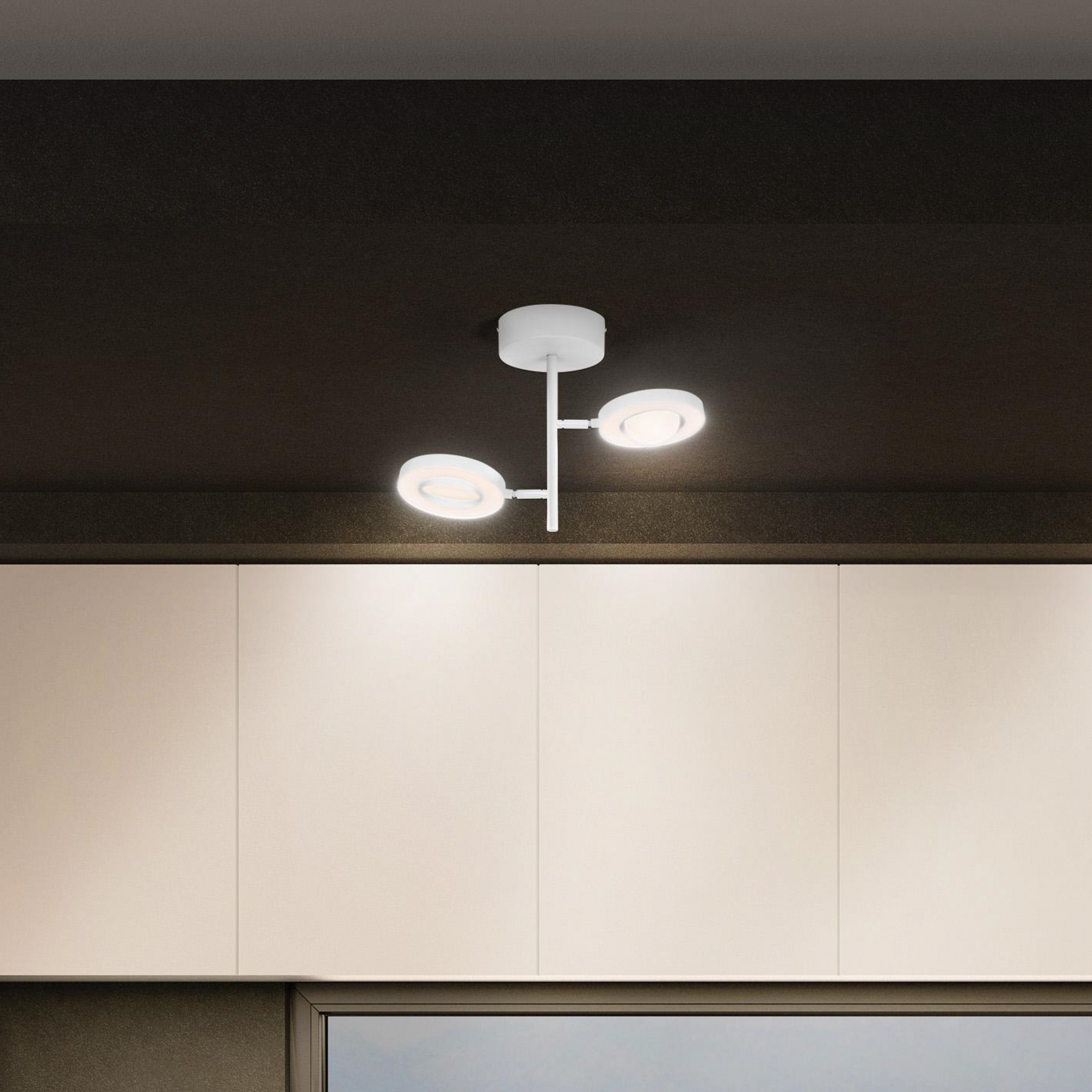 LEDVANCE LED προβολέας οροφής Saturn, 2-φωτός, CCT, υψηλός, λευκός