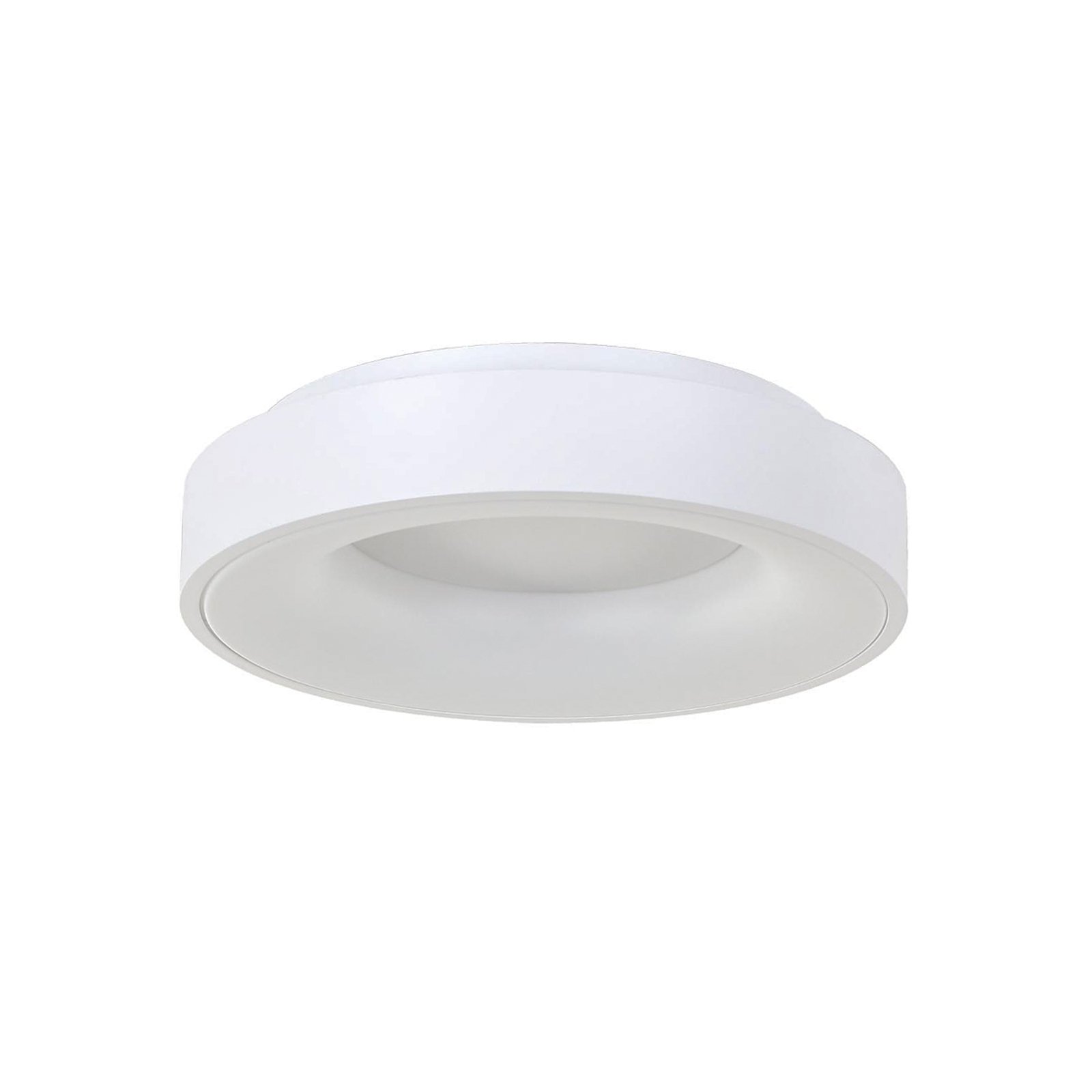 Plafonnier LED Ringlede, 2.700 K, Ø 48 cm, blanc, métal