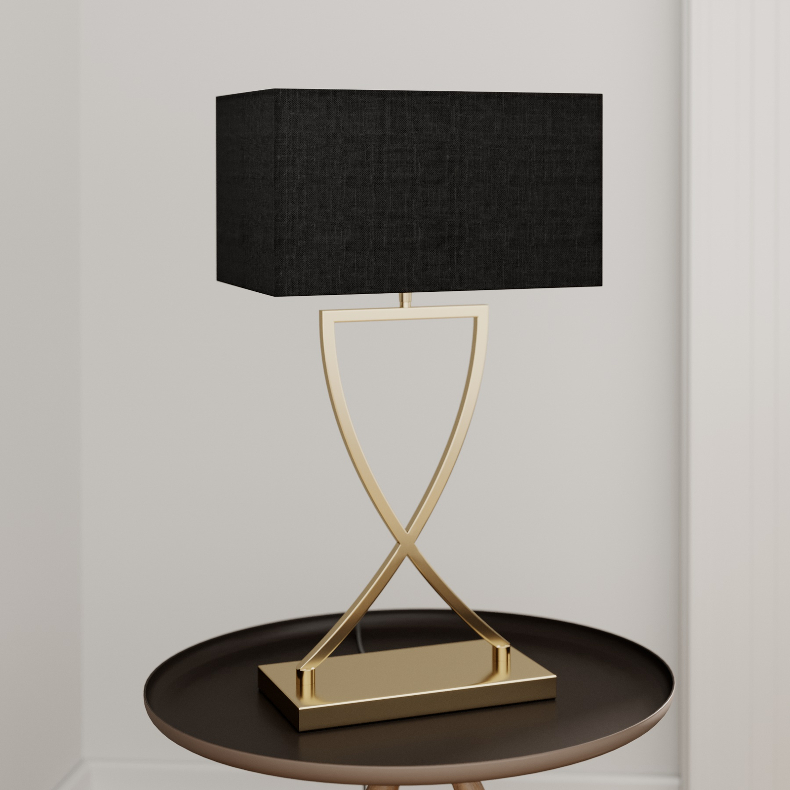 Evaine Table Lamp Brass/Black - Lucande