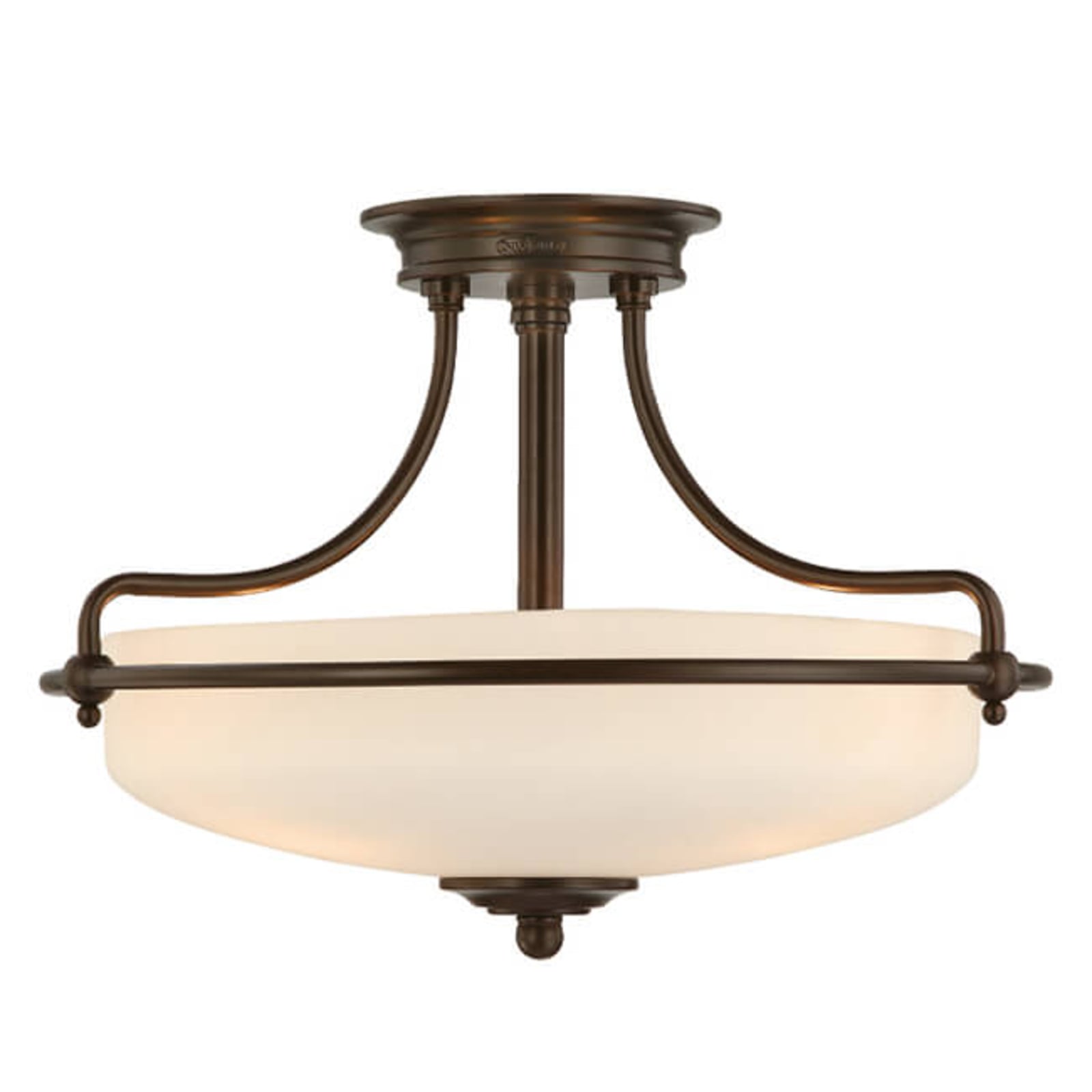 Griffin loftlampe, bronze, Ø 43 cm - QUOIZEL