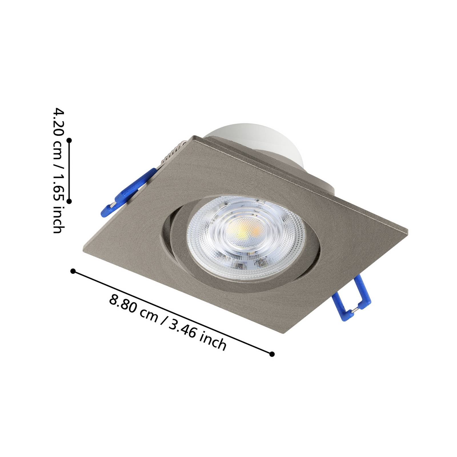 Eglo Eglo Saliceto Downlight Angular Rotatable 2,700k Nickel 