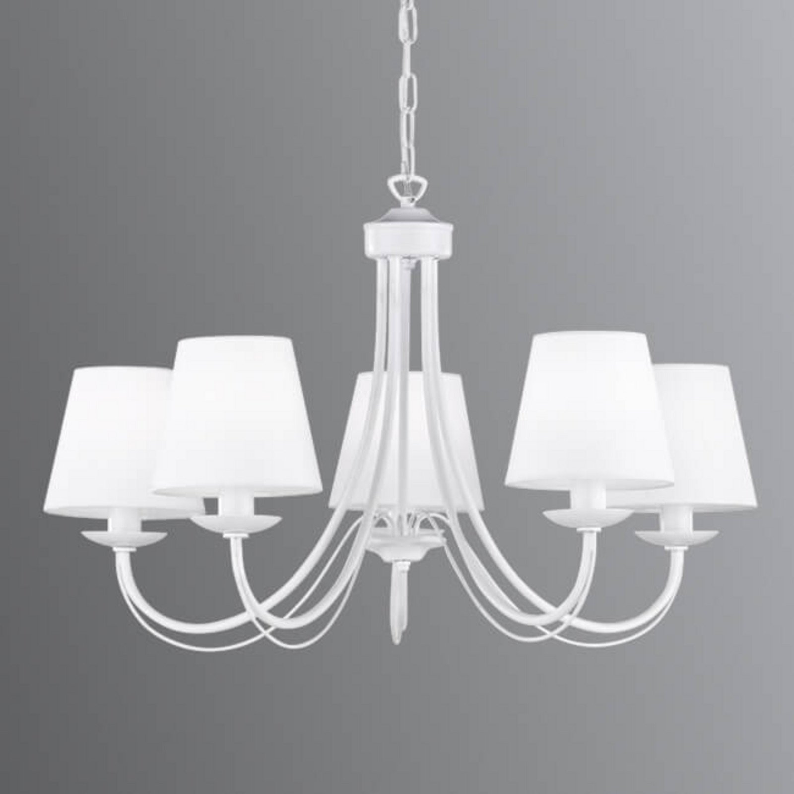 Trio Lighting Candelabru Cortez alb 5 becuri - Camera de zi / sufragerie - alb mat - Metal