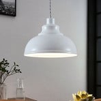 Candeeiro suspenso Lindby Albertine, 29 cm, branco, metal