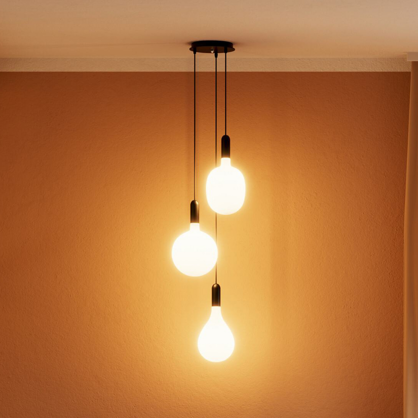 OSRAM rosace VINTAGE 1906 PENDULUM, noir, Ø 20 cm