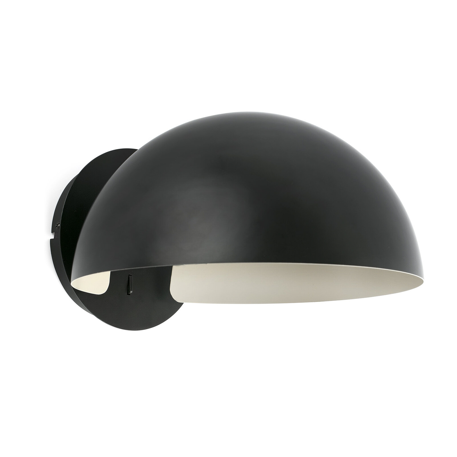 Dominica wall lamp, matt black, steel, Ø 25 cm