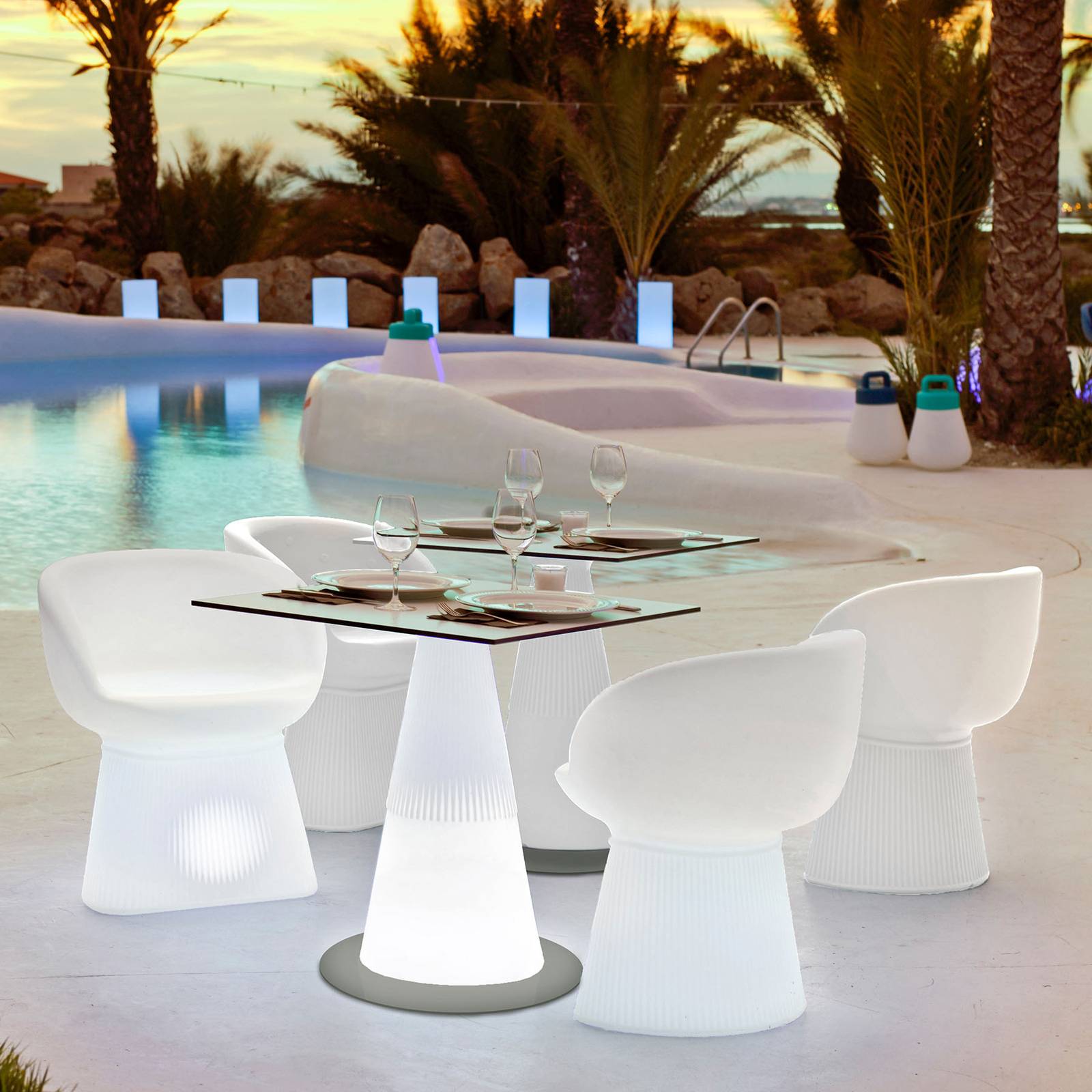 Newgarden Itaca table LED, solaire + batterie