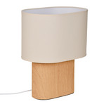 Lampada da tavolo Santorini in legno chiaro/beige, altezza 38 cm - COREP SAS