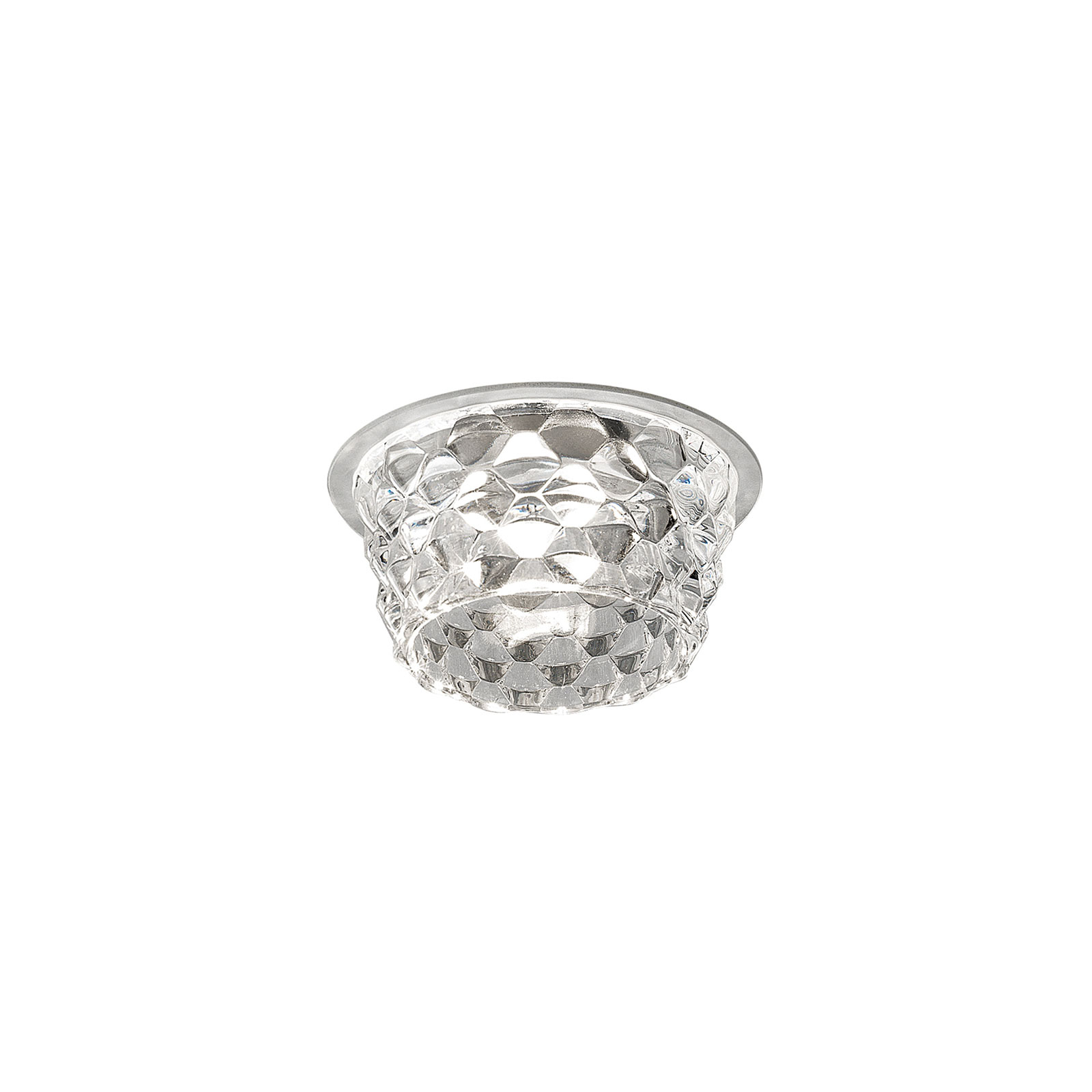Glass LED recessed ceiling light Fedora clear