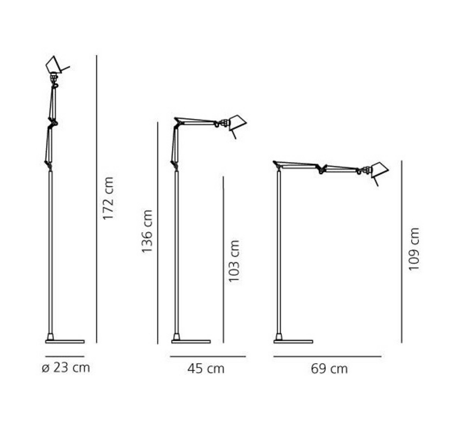 Tolomeo Micro Candeeiro de Pé LED Aluminium - Artemide