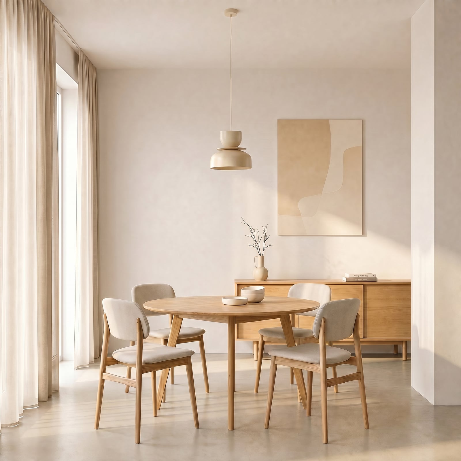 Hanglamp Uto, crème/kabel crème, Ø 30 cm, metaal Hanglamp Uto, crème/kabel crème, Ø 30 cm, metaal