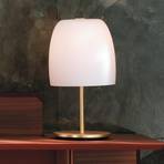 Prandina Notte T1 lampada da tavolo, ottone/bianco