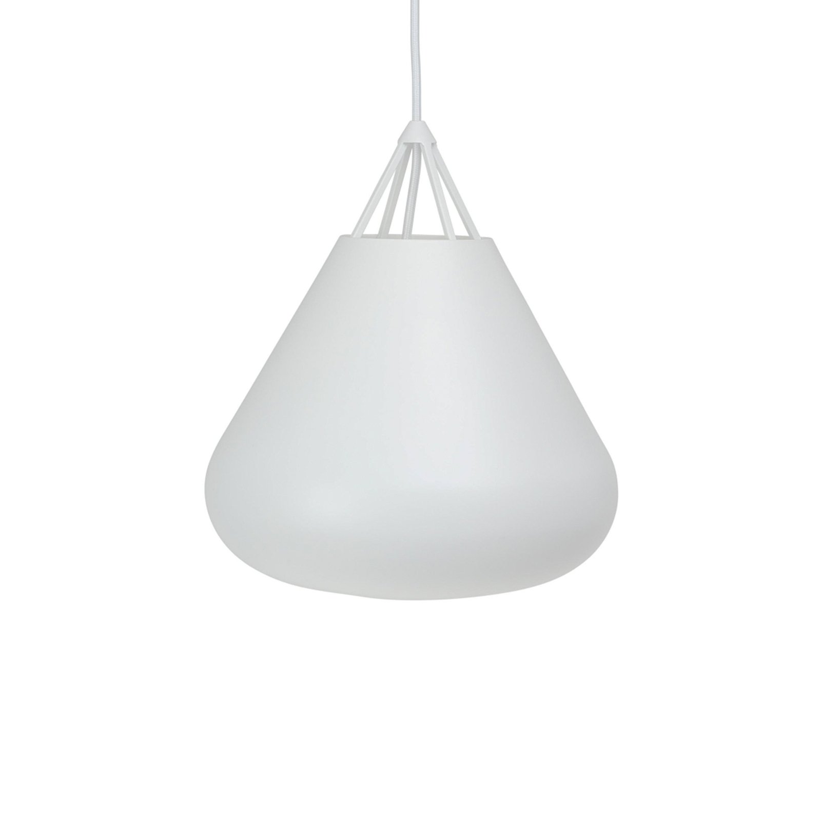 Dyberg Larsen Volta hanging light, white, Ø 26 cm, metal