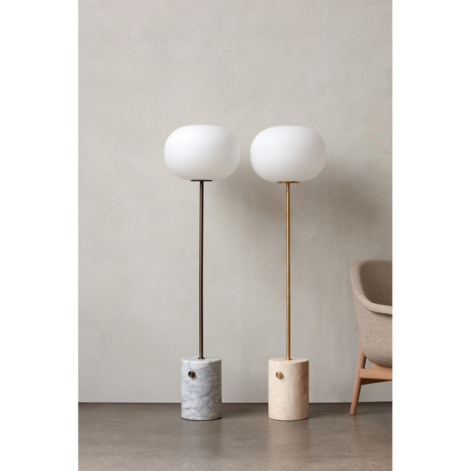 JWDA Lampadar Carrara Marble/Bronzed Brass - Audo Copenhagen