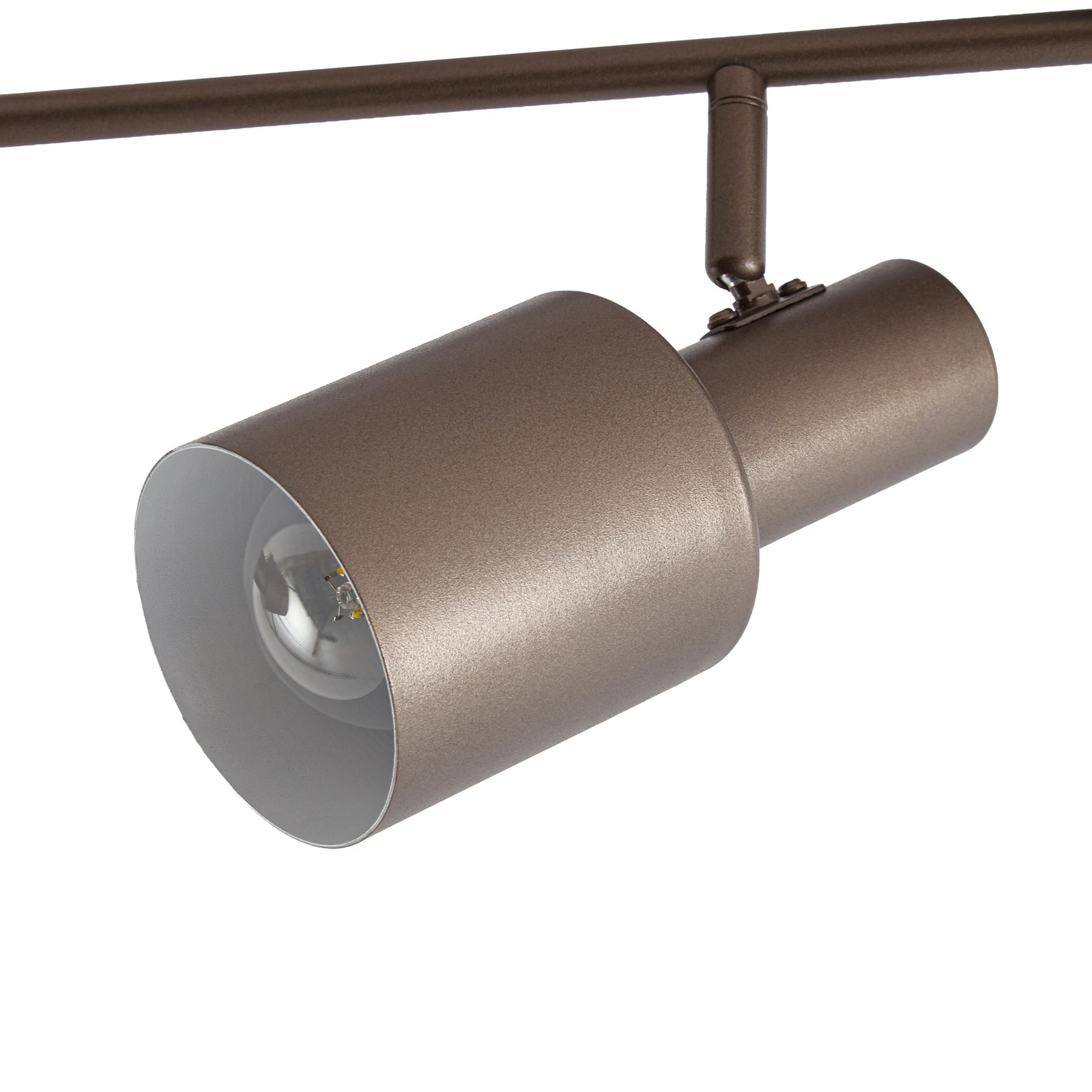 Spot pour plafond Lindby Ovelia, marron, 80 cm, à 4 lampes, E27