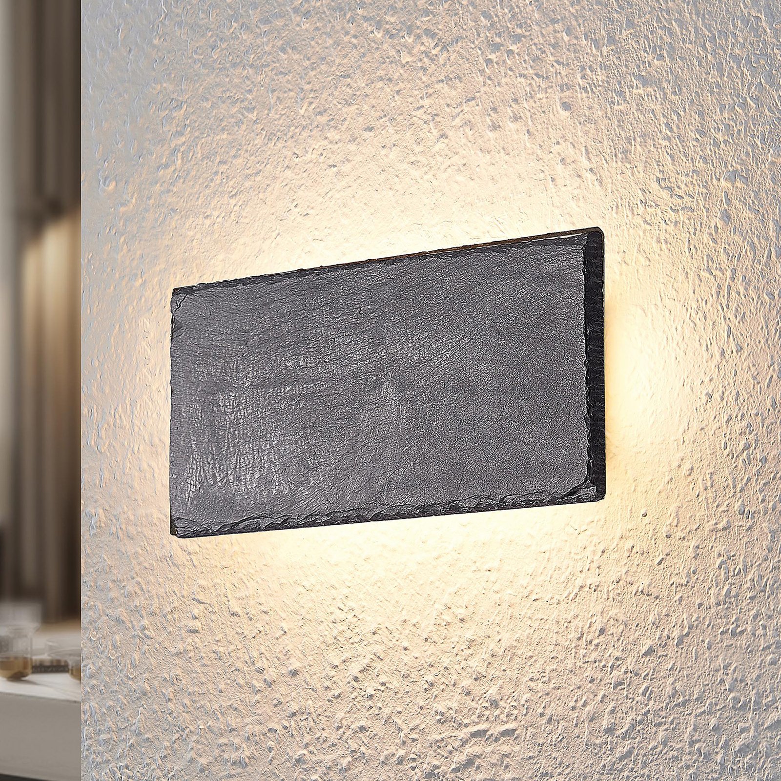 Peetu Square LED Wandleuchte Black - Lindby