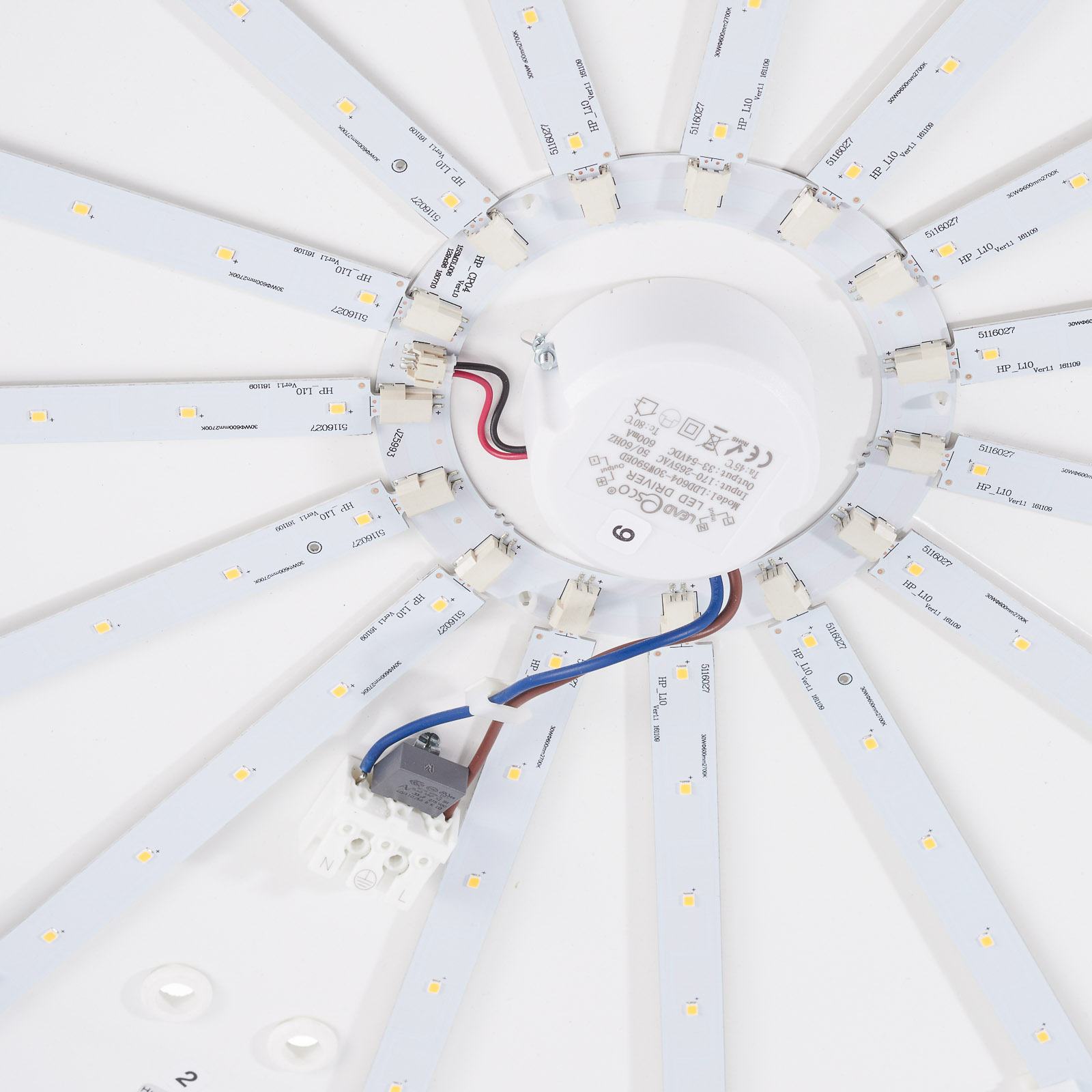 Dimmbare LED-Deckenleuchte Luno, hellgrau