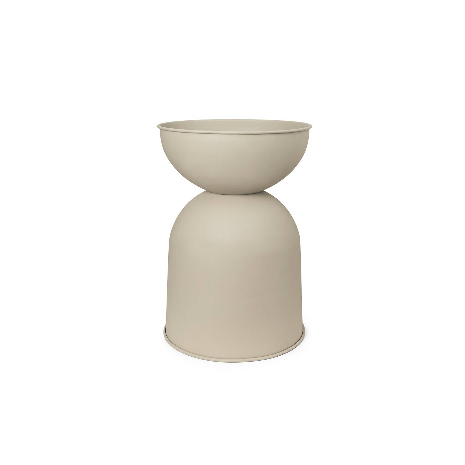 ferm LIVING Blumentopf Hourglass, beige, Ø 30 cm, wendbar günstig online kaufen