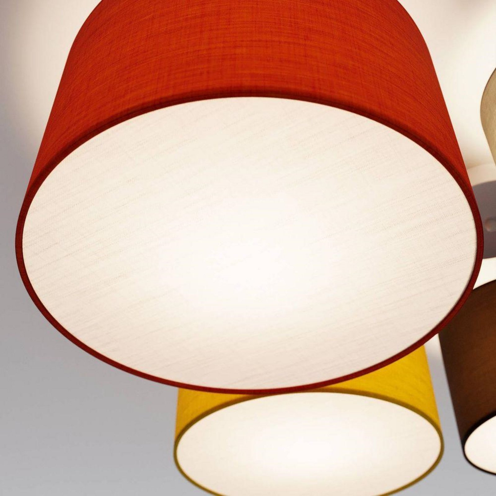 Laurenz 5 Stropné Lampa Red/Yellow - Lindby