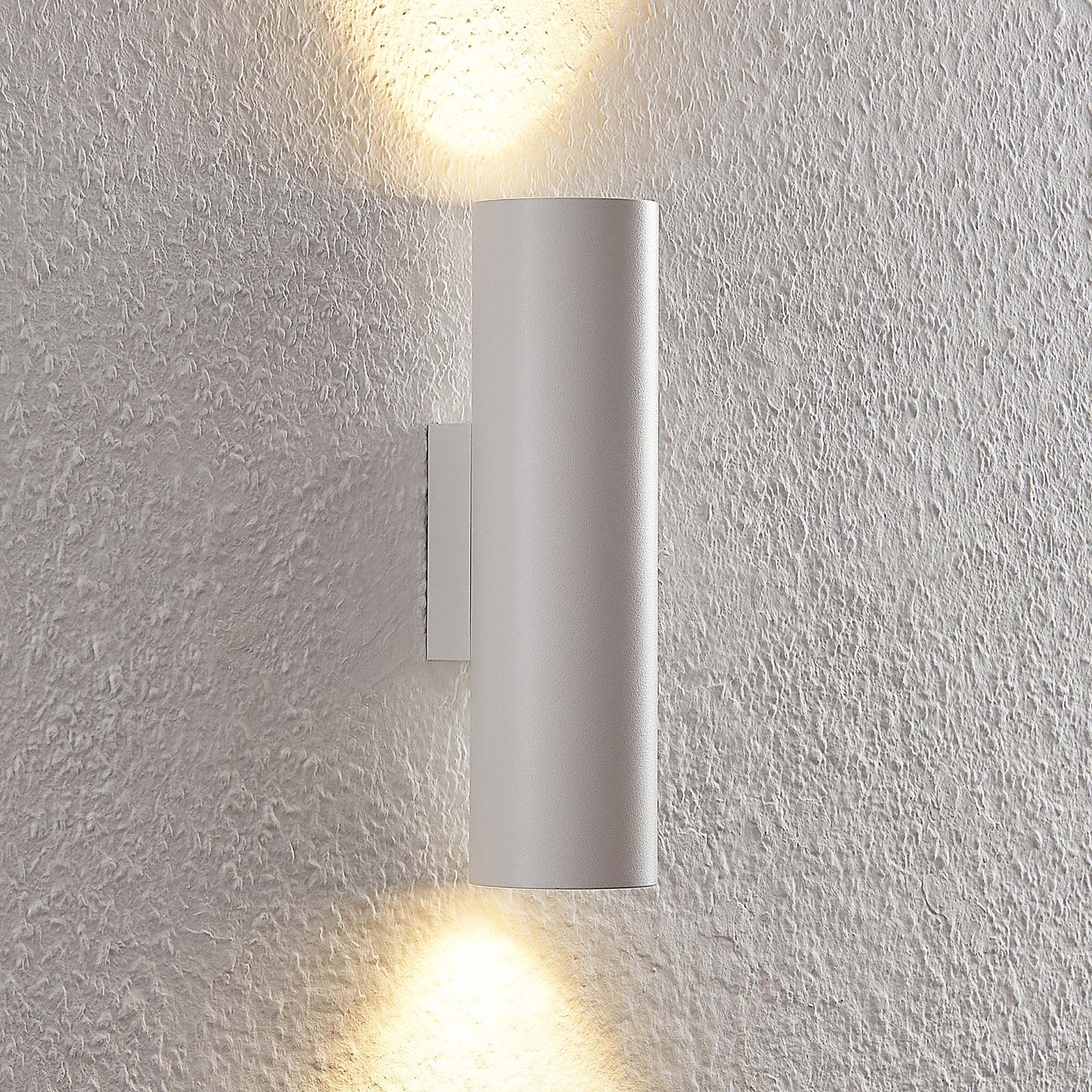 Arcchio wall light Brinja, 2-bulb, white, round, GU10
